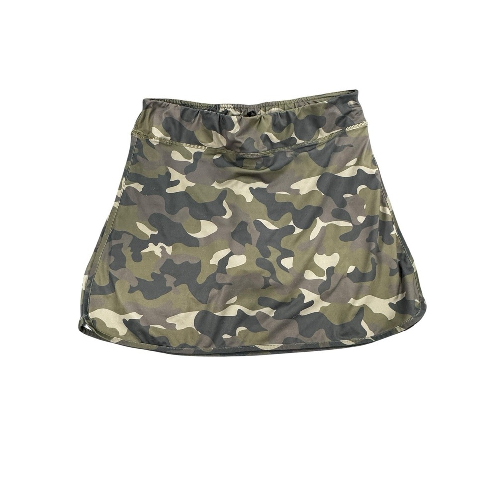 Camo Skort Women Elastic Waist Green Camouflage Golf Tennis Activewear 31 / 32